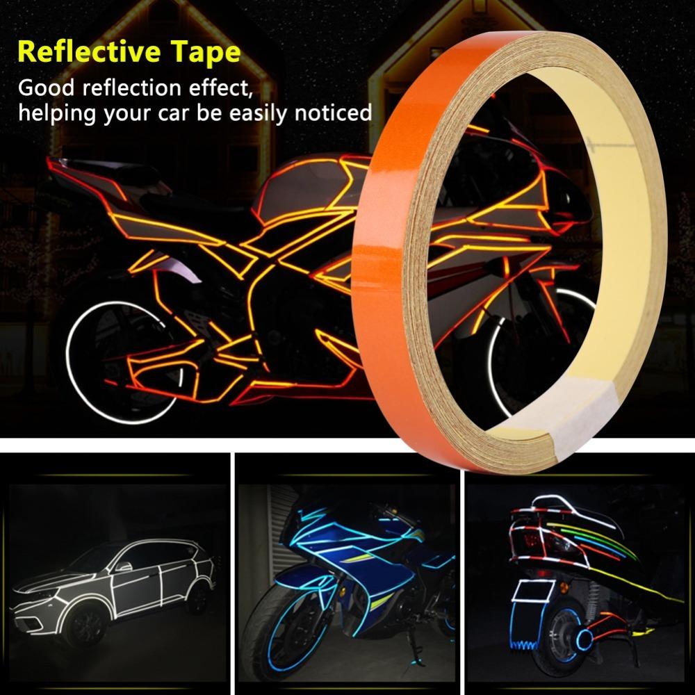 Yellow/Orange/Blue/Red Reflective Sticker Strip Vehicle Reflective Tape Vehicle Body Decoration
