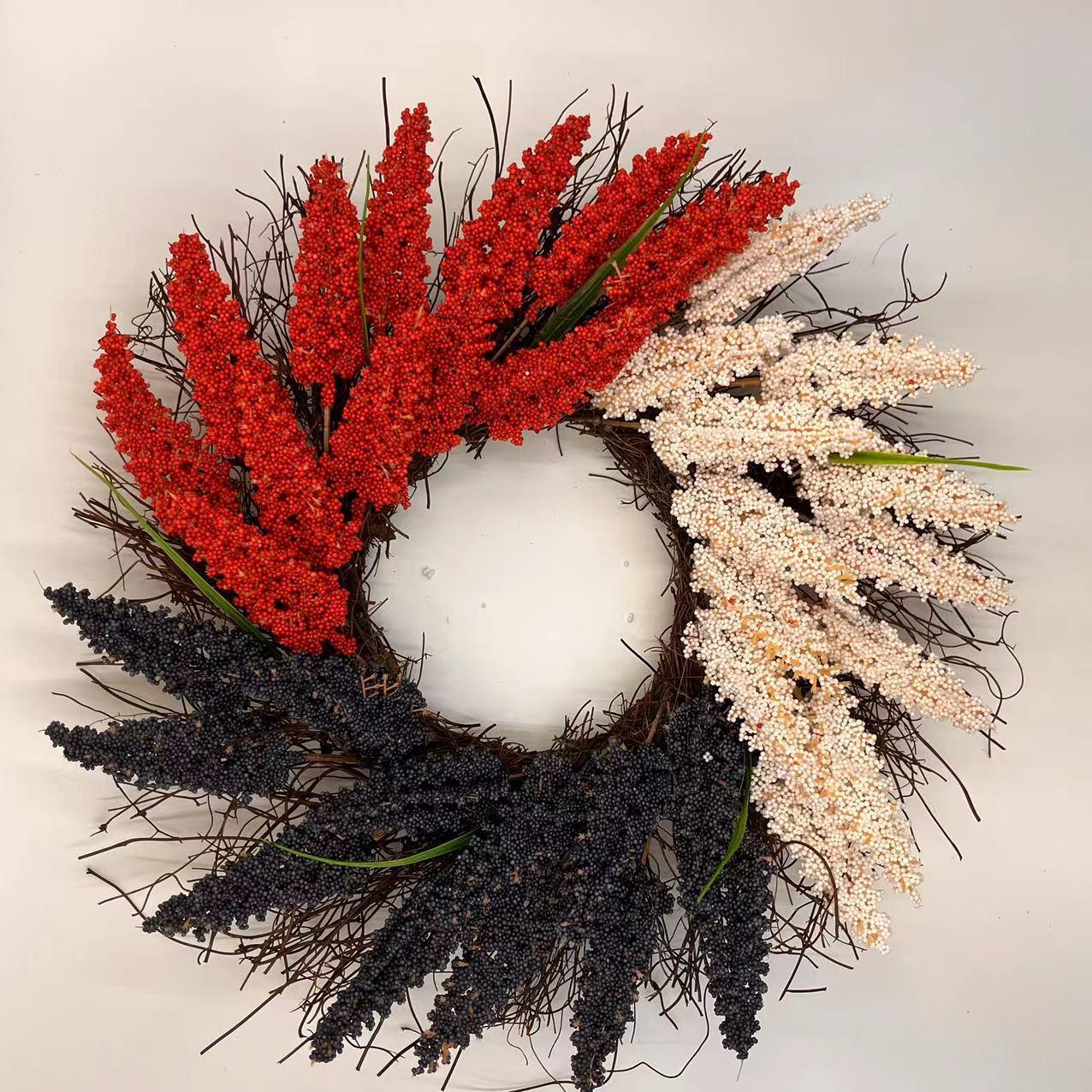 US Independence Day Flag Wreath - National Day Door Ornament
