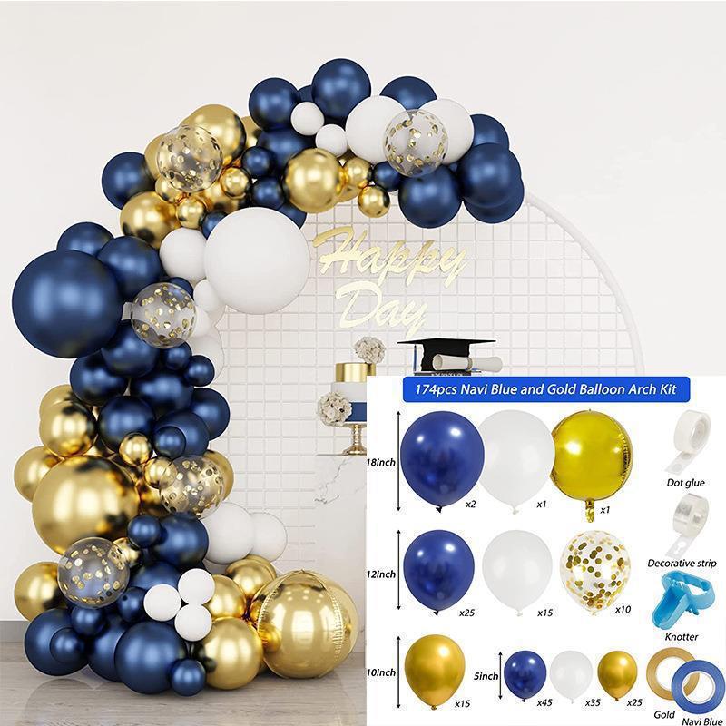 Birthday Arrangement Balloon Set Balloon Chain Black Gold Balloon Set Birthday Arrangement Package Balloon