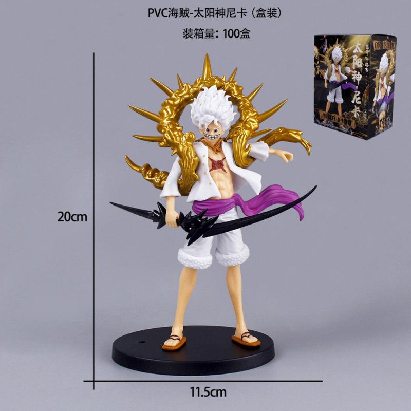 Anime ONE PIECE Vier Kaiser Rotschopf Shank Figur Ornament Modell Peripherie Sonnengott Nika Trend Spielzeugpuppe Geschenk