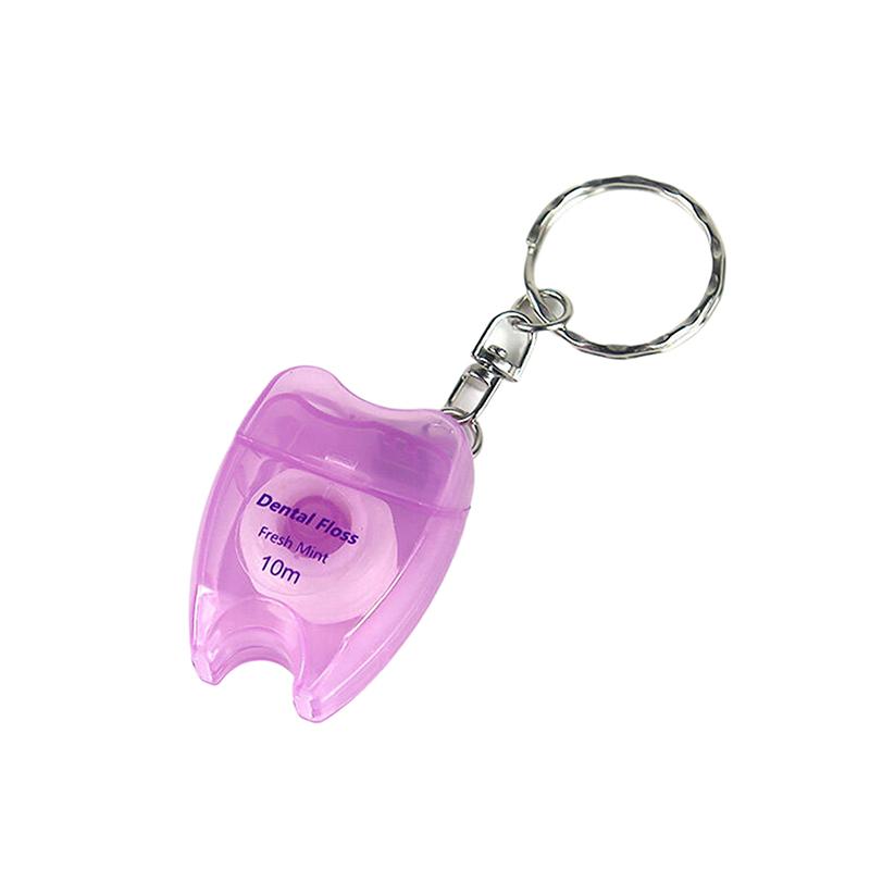 1Pcs Box Mint Dental Floss Roll Keychain Cleaning Oral Tools Dental Floss Stick Adult Home Set Cleaning Interdental Brush