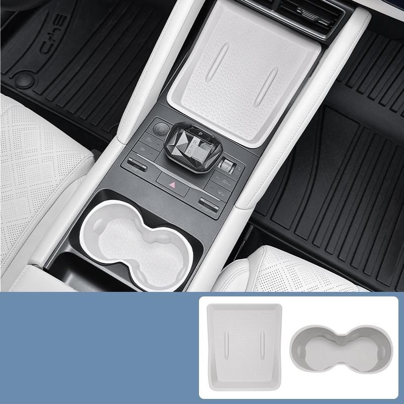 For BYD Yuan Pro Yuan UP EV 2024 Car Silicone Wireless Charging Anti-slip Mat Center Control Cup Slot Box Auto Accessories