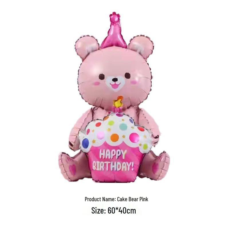 4D Teddybär Kuchenballon - Baby Geburtstagsparty Dekoration