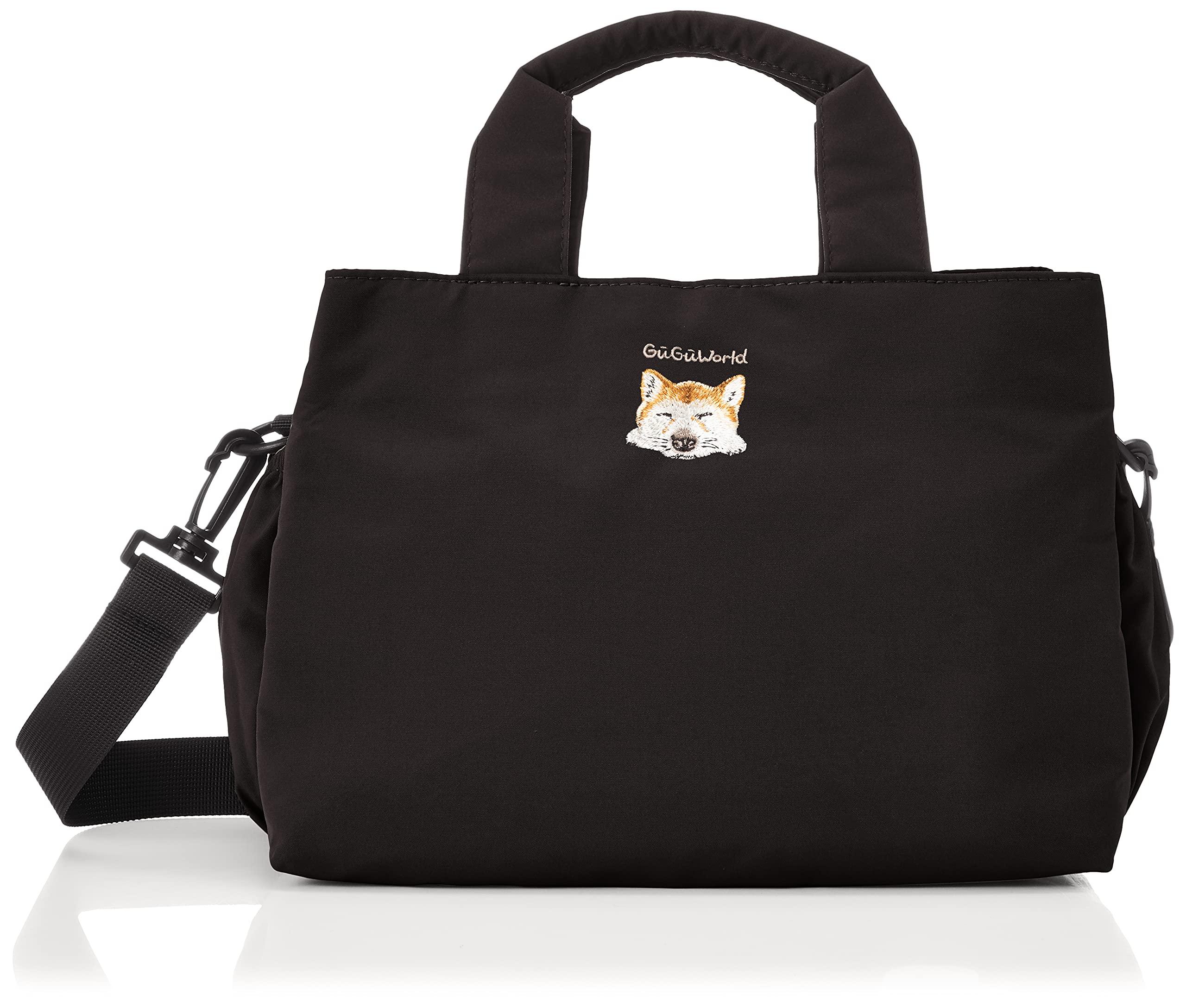 

Eco Bag Dog Cat Pattern Walking Tote Bag 36503503 Black W28cm x H20cm x D16cm not included in [GooGoo World] Women s (Pockets included) (Handle size)
