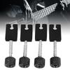 4PCS Black Headless Bass Bridge Metal Bass Bridge Saddle Bass Replacement Parts  Guitar Replacement