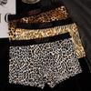 Leopard Boxers Ice Silk Man Underwear Graphene Men Underpants Breathable Comfortable Men's Panties Ultrathin BoxerShorts Trunk