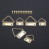 10/20 Sets Dreieck D-Ring Fotorahmen Haken Bildaufhänger Ölgemälde Spiegel Gold 16mm-25mm mit Schrauben Aufhänger Wandhalter Legierung