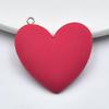 Large Peach Heart Resin Pendant Keychain - DIY Jewelry Accessory