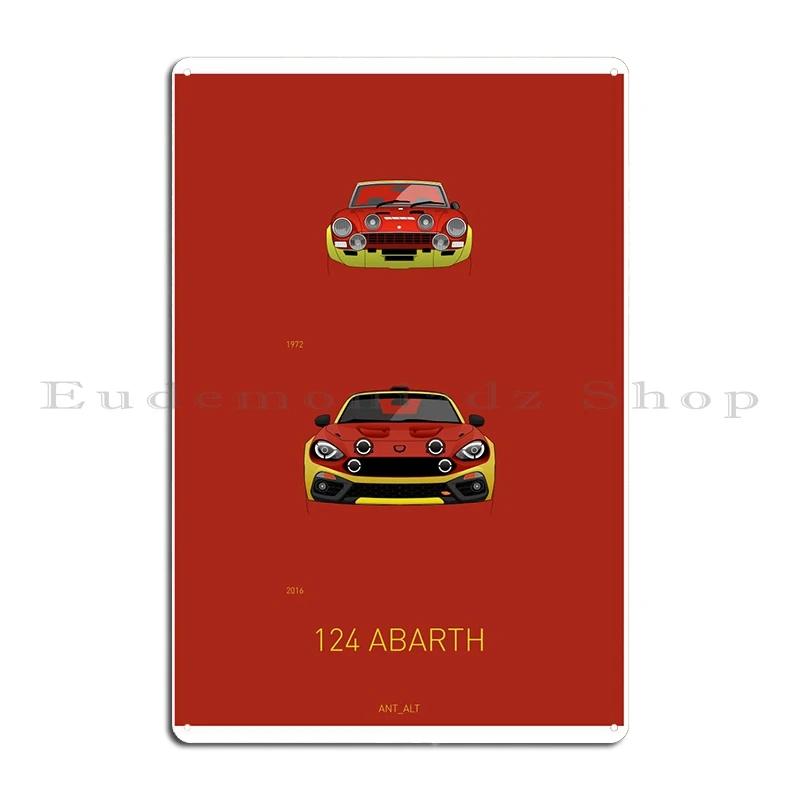 Abarths Metal Signs Club Wall Mural Wall Cave Vintage Design Tin Sign Poster 20x30cm(7.8x11.8inch)