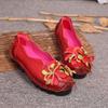 Handmade Flower Shoes Women Soft Flat Bottom Shoes Autumn Casual Sandals Genuine Leather Comfortable Breathable