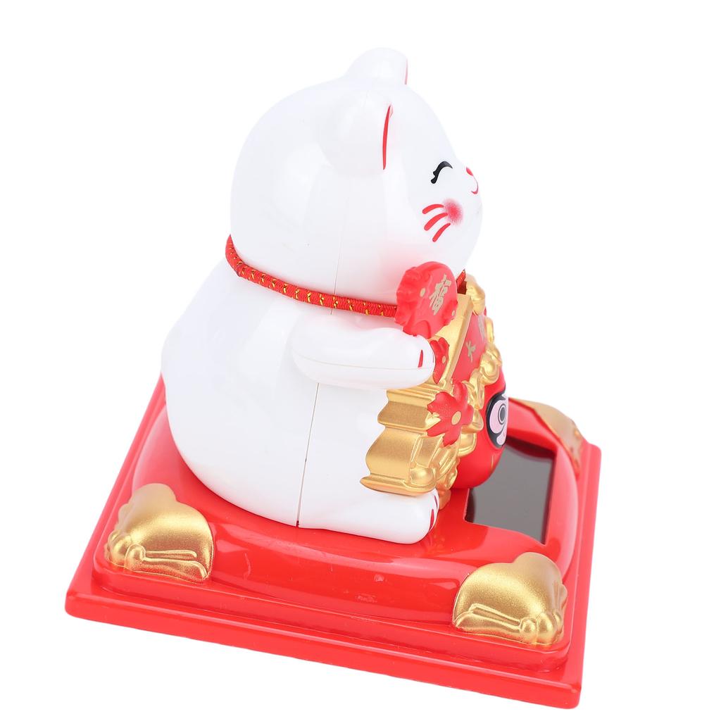 Winkende Katze Arm Solarbetrieben Lichtsensor Reichtum Begrüßend Glückskatze Dekoration für Zuhause Auto Armaturenbrett Einzugsgeschenk