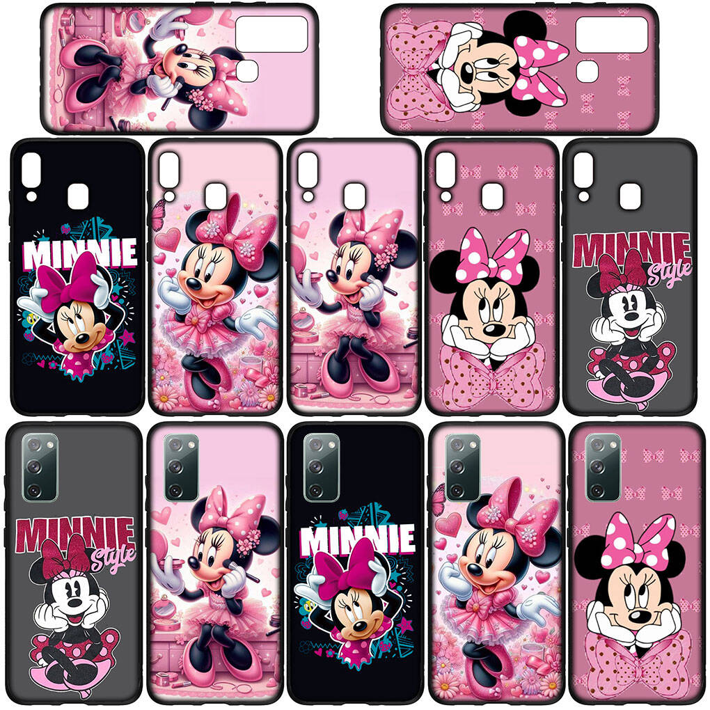 Phone Case for Samsung Galaxy S25 S23 S22 S21 S24 Ultra FE A05 A06 A15 A16 A36 A37 A35 A54 A55 A56 A57 A25 A26 A53 A17 Lovely Minnie Cute Mouse Cover