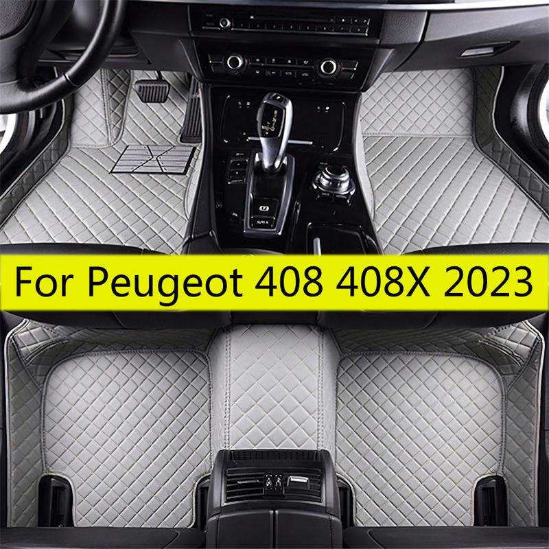 Car Floor Mats For Peugeot 408 408X  Carpets Foot  Accessories Interior Pedals Products Covers Automobiles Waterproof