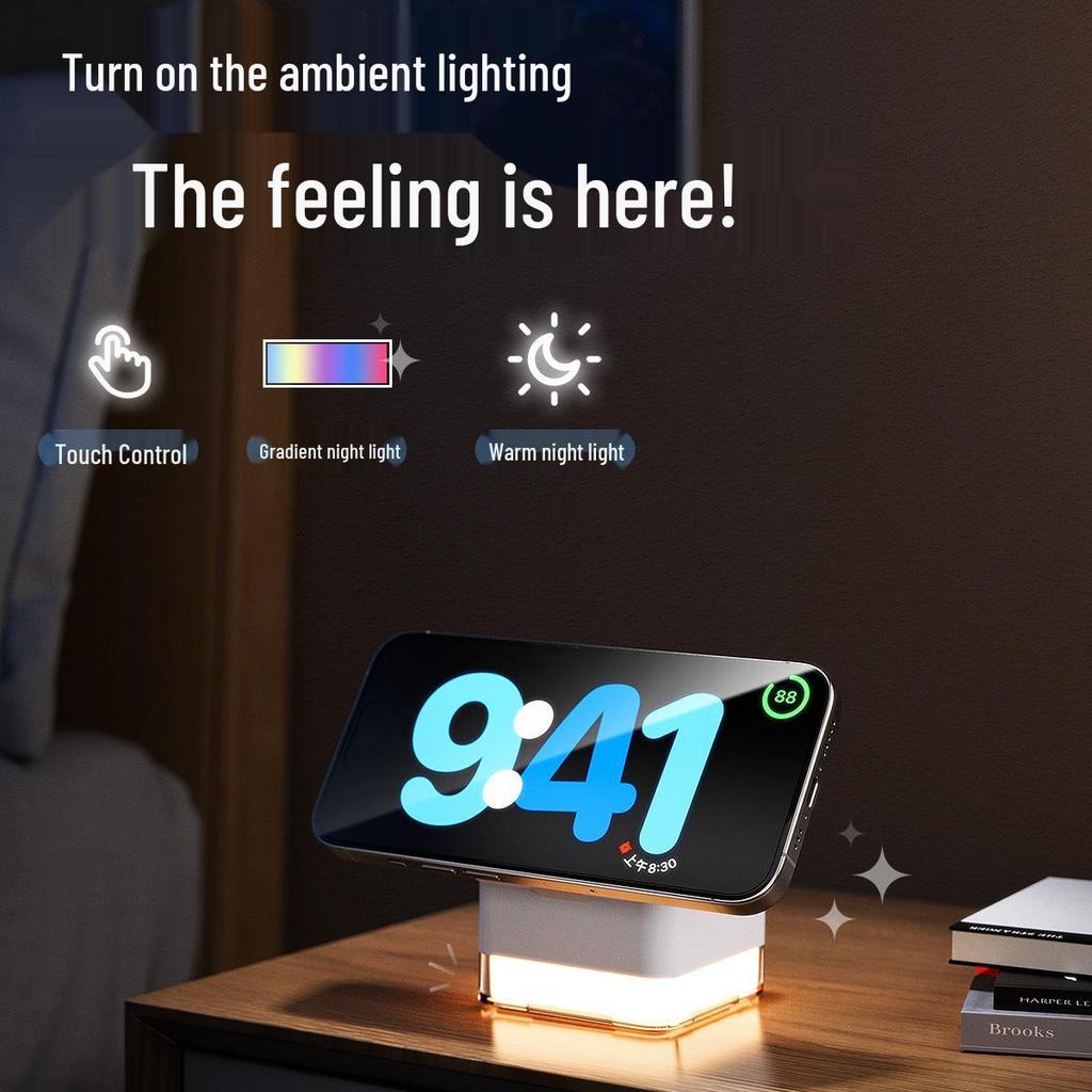 MagSafe 3-in-1 Wireless Charger for Apple Watch, iPhone, Night Light & Earphones AI
