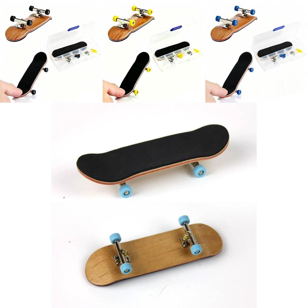 Jeu de Finger Skateboard Anti-Stress avec Plateau en Bois pour la Coordination Œil-Main et le Développement Cérébral