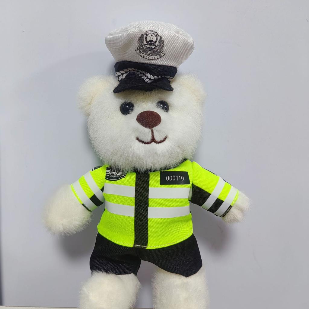 Fire Police Rescue Traffic Police Series Bear Keychain School Bag Pendant Activity Promotion Gift