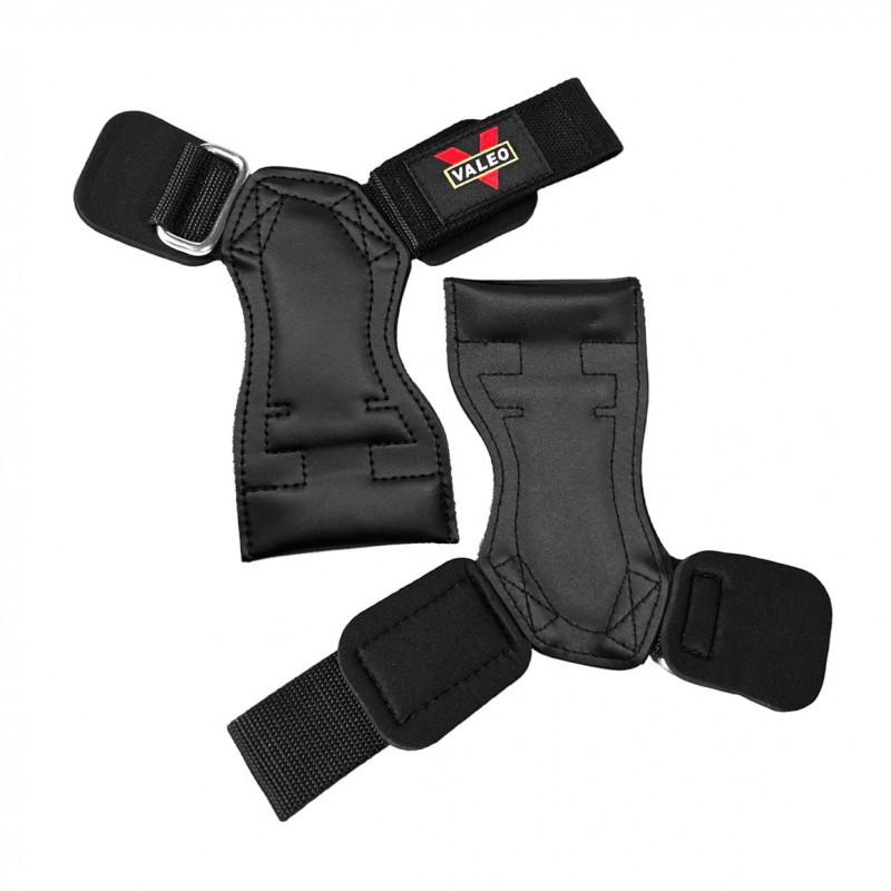 Hard-drawn Cowhide Palm Protection Fitness Gloves Pull-up Assist Weightlifting Squats Grip Strap Black V-label cowhide palm protection
