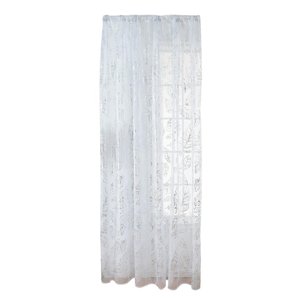 DYS Home Decor Feather Design Drape Balcony Window Tulle Voile Sheer Curtain