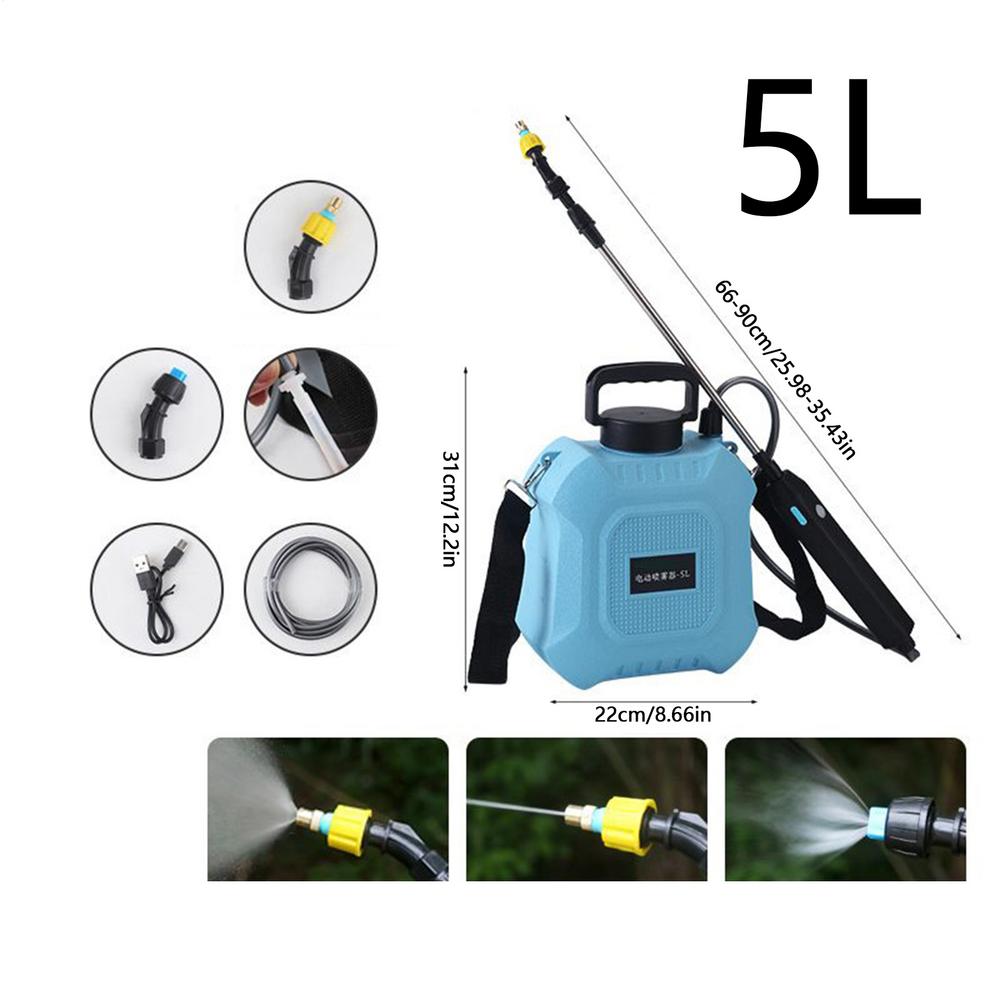 Electric Sprayer 5/8L Watering Can With Spray Gun Automatic Garden Plant Mister USB Rechargeable Irrigation Tool Shoulder Style
