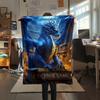 1PC Custom Name Dragons Fiery Majesty Patterned Flannel Blanket Suitable For All Seasons for Home Decor Warmth and Comfort Gifts Holiday Present_lx
