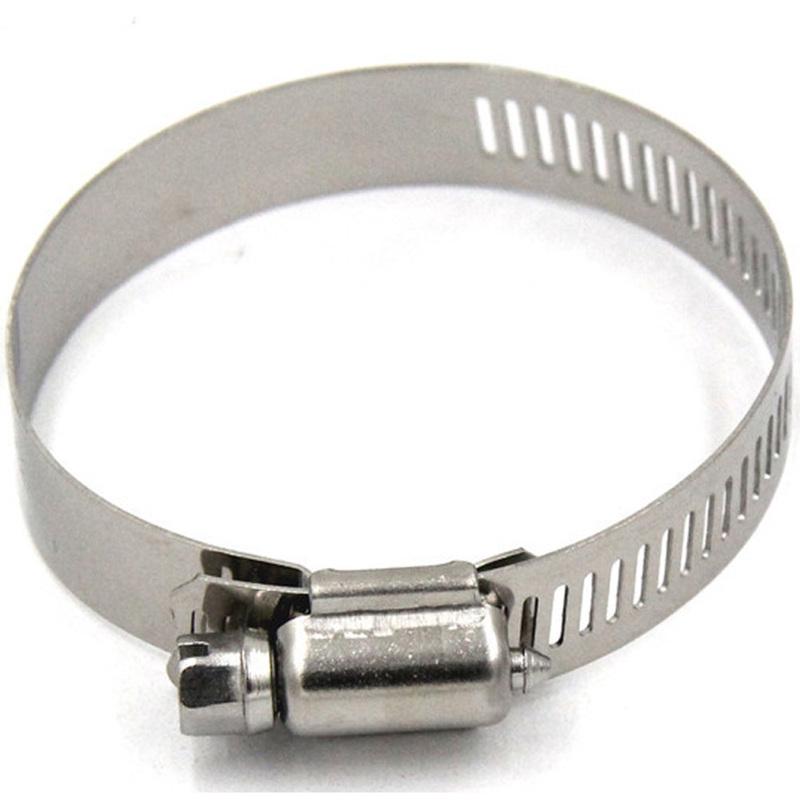 1/2pcs 304 Sino American Style Throat Clamp Band Width 12mm Clamps Stainless Steel Hose Clips Car Fuel Hose Pipe Clamps