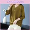 Modern Knit Sweater For Women With Abstract Print And Mandarin Collar