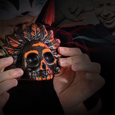 Authentic Aztec Whistle Loud Screaming Aztec War Whistle Skull Whistle for Halloween Prank Props