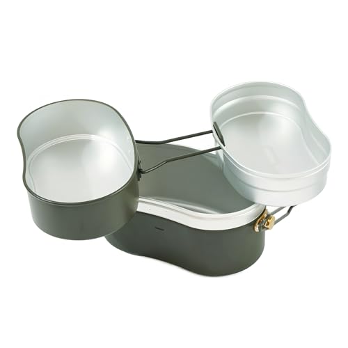 MiliCamp Combat Messenger Type 2 (Orange) Reproduction Edition, JSDF Mountaineering Messenger Type 2, 2-Cup Capacity, Camping Pot, Steam Cooker, with