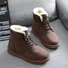 Snow Boots, Women's Shoes, Short Boots, Warm Shoes, Lace Up Shoes, Flat Shoes, Cotton Shoes, Plush Martin Boots