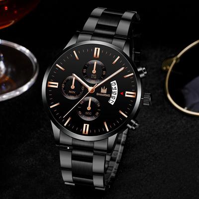 Men'S All-Steel Watch Luxury Waterproof Quartz Watch Charm Men'S Business Sports Watch