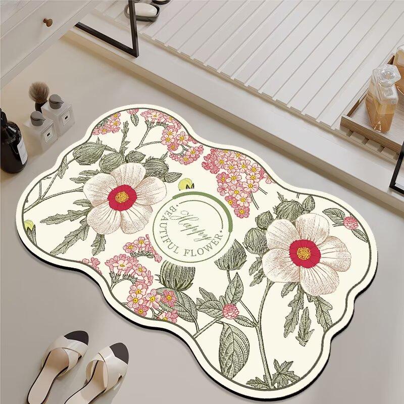 Toiletten Badezimmer Bodenmatte Toilette Haushalt Bodenmatte Rutschfeste Matte Saugfähige Kieselgur Toilette Teppichmatte