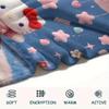 1PC Hello Kitty Pink Print Flannel Blanket, High Quality All Seasons, Home Decor, Warmth and Comfort, Perfect for Christmas Gifts