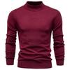 Mens Turtleneck Knit Sweater Casual Long Sleeve Pullover Fall Winter Slim Fit