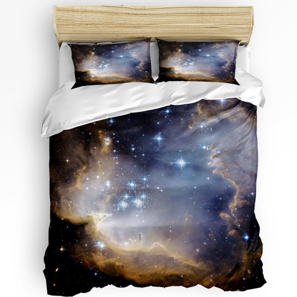 3pcs Bedding Set Star Galaxy Starry Sky Home Textile Duvet Cover Pillow Case Boy Kid Teen Girl Bedding Covers Set