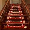 Double Happiness Stair Tread Stickers for Wedding Handrails and Bridal Chamber Decorations