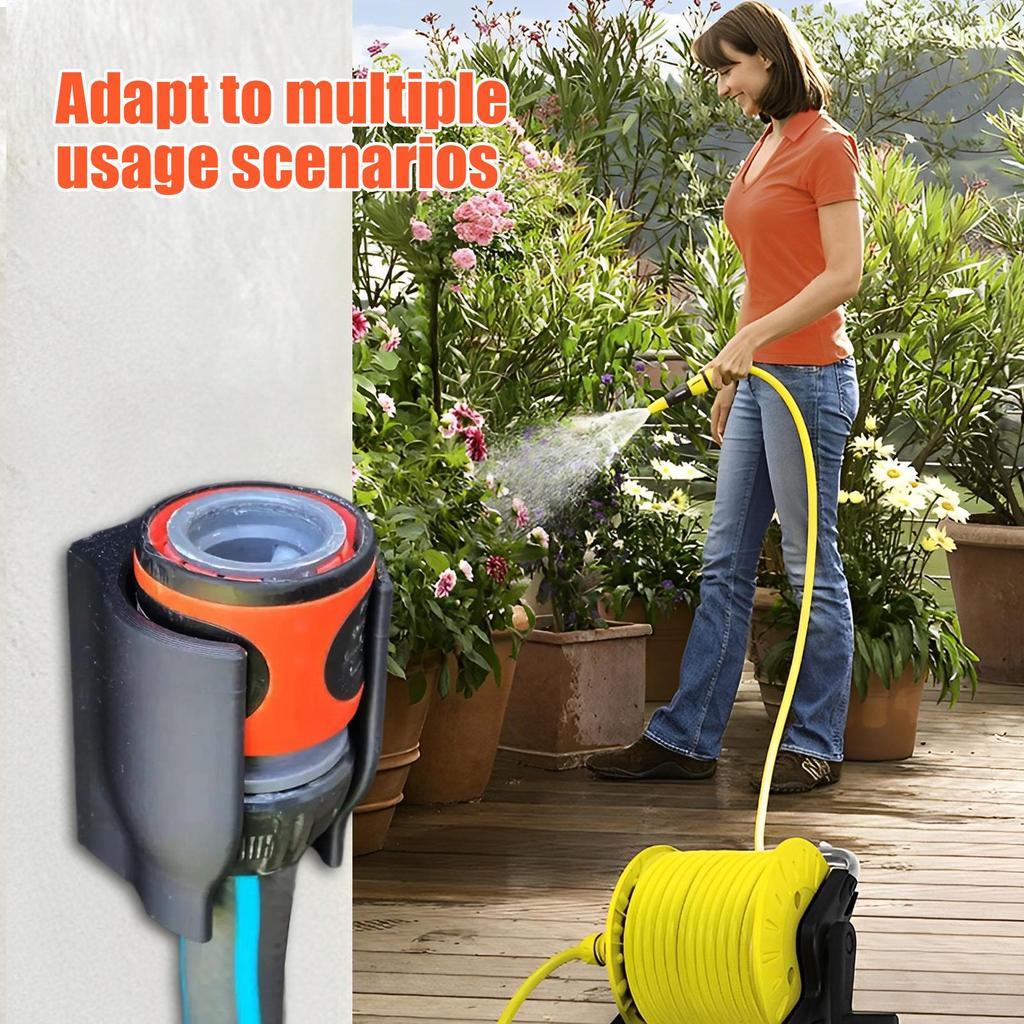 Garden Hose Hanger Wall Mount Outdoor Holder for Spray Nozzles Anti Slip Bracket Accessories Sprayer Attachment for Yard