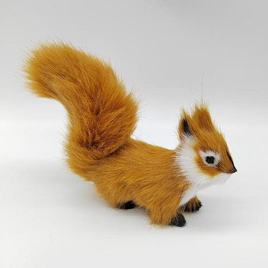 Eichhörnchen Modell Kunstfell Realistisch Niedlich Nagetier Miniatur Figur Ornament Handwerk Mini Fake Eichhörnchen Statue Figur Ornament Geburtstagsgeschenk