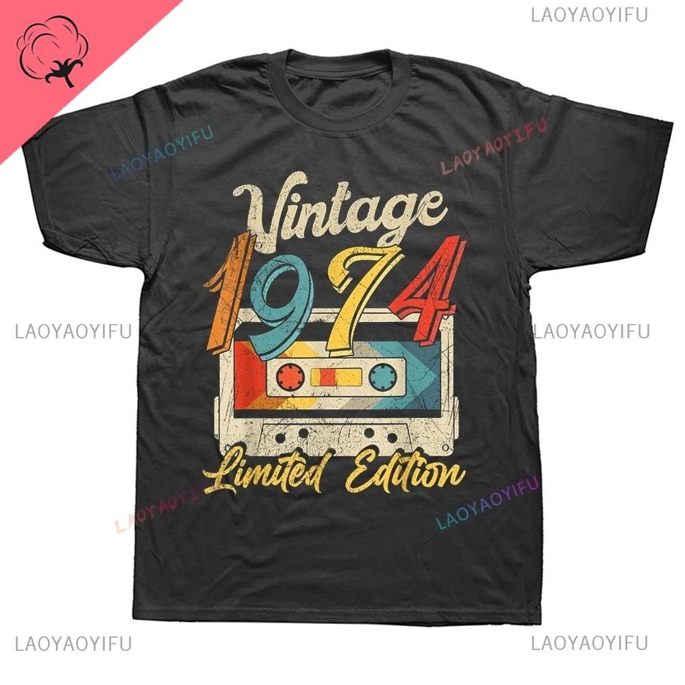 Born in Vintage 1974 Limited Edition Cassette T Shirt  51th Birthday Gifts  Years Old Vintage 1974 High Quality TShirt Tops