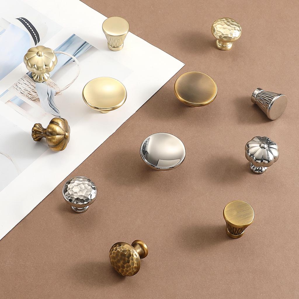 Modern Single-Hole Zinc Alloy Round  Pulls Cupboard Wardrobe TV Cabinet Entryway Cabinet Nightstand Handle Furniture Hardware