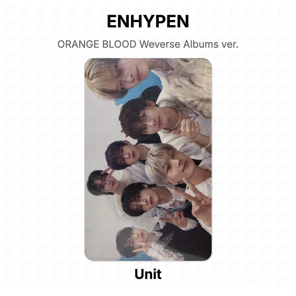 ENHYPEN ORANGE BLOOD Weverse Albums ver. Fototessera ufficiale