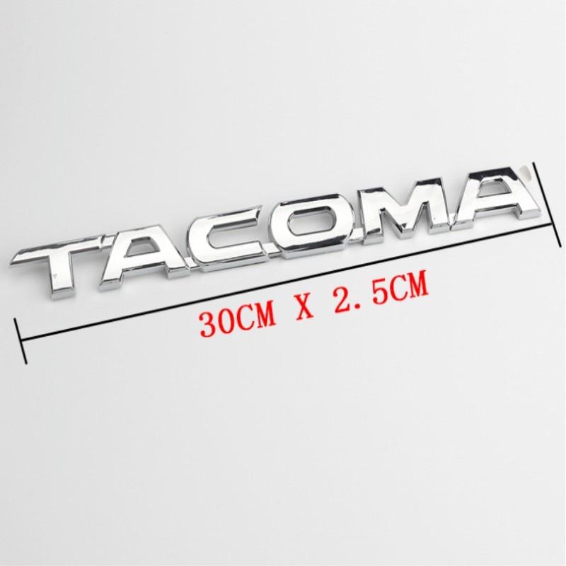 High Quality 1pc New Car Styling 30CM 3D ABS Plastic Chrome Black Emblem Side Decal Badge Sticker Nameplate For Tacoma