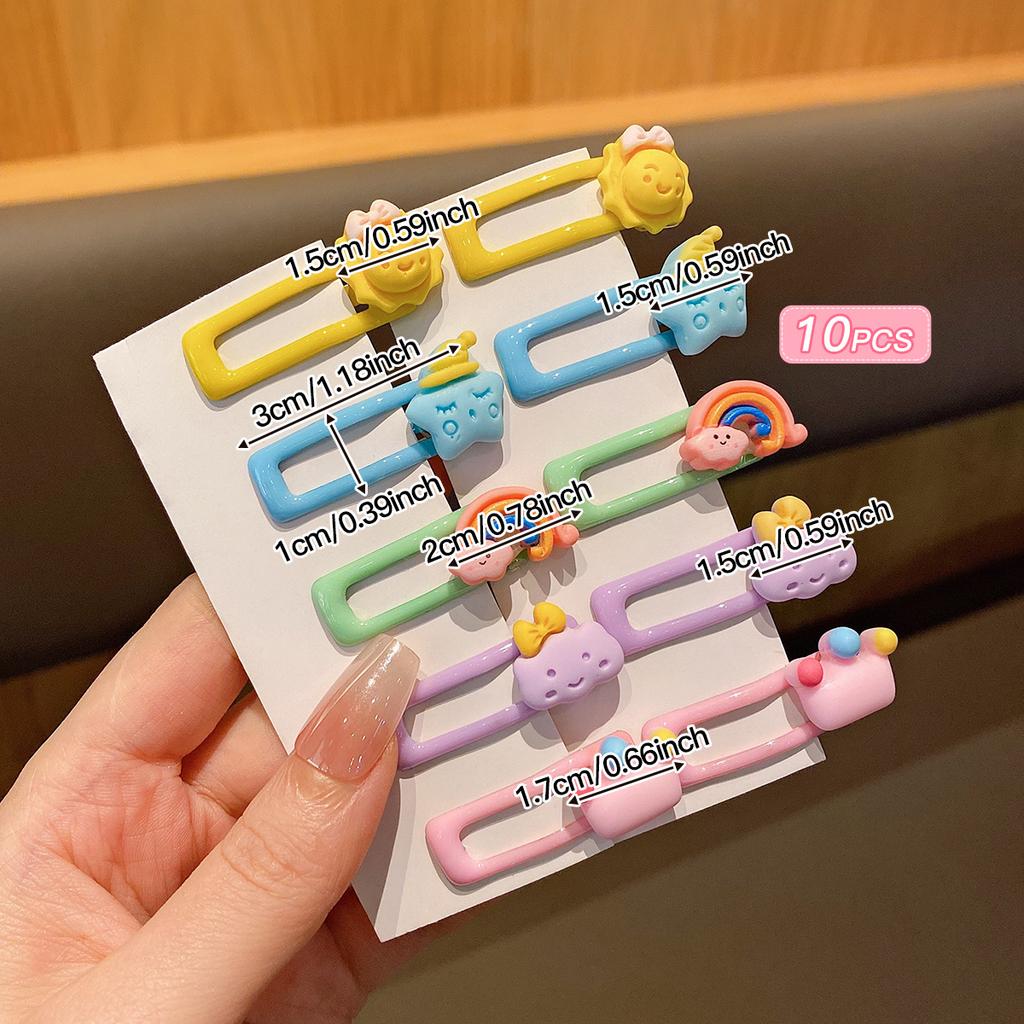 10 Children's Small Size BB Clip Hair Clips Suitable for Daily Use As Hair Accessories for Little Girls