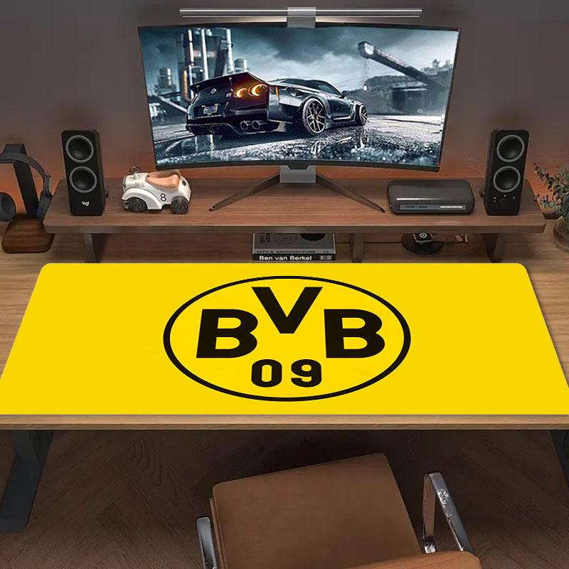 Dortmund Team Logo Mauspade, Große Gaming Schreibtischmatte, Rutschfestes XXL Mauspade für Laptop & Tablet, Mini-PC Spielmatte mit Genähten Kanten