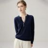 Lekasha Women's 100% Pure Cashmere V-Neck Long-Sleeve Autumn/Winter Base Layer Top