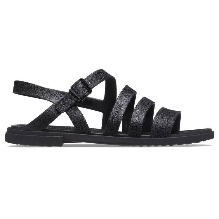 Crocs Tulum Sequin Trendy Casual Sandals Women Sandals Black 206737-0L9