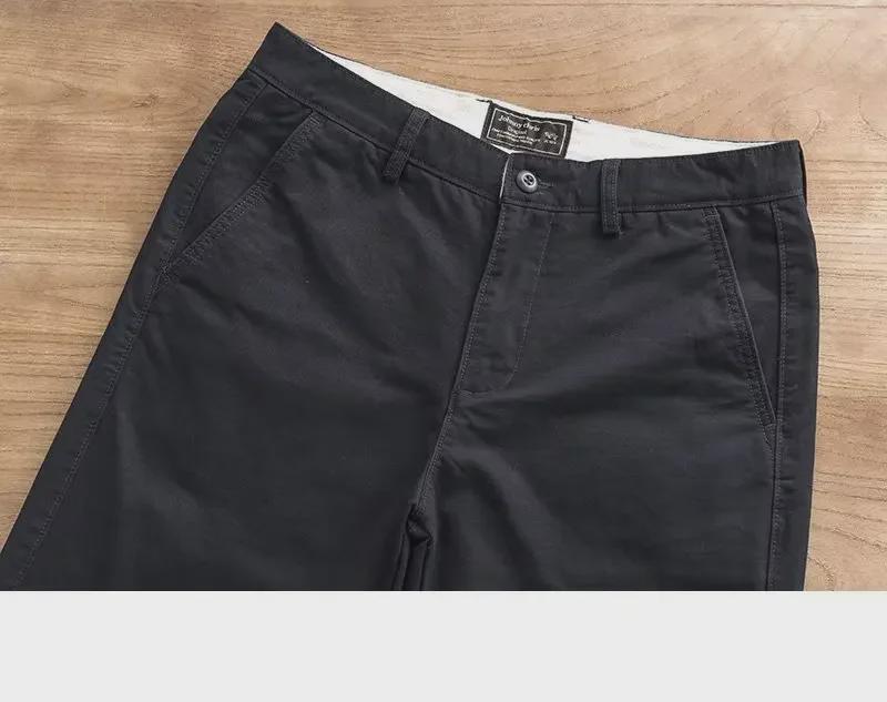 Dicke, schwere, schmale und gerade Freizeithose für Herren für Frühling und Herbst – verwaschene Trendhose im amerikanischen Stil