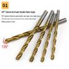 White Titanium-Plated High-Speed Steel Twist Drill Bit Set, 1.5mm-6.5mm, for Electric Drills.