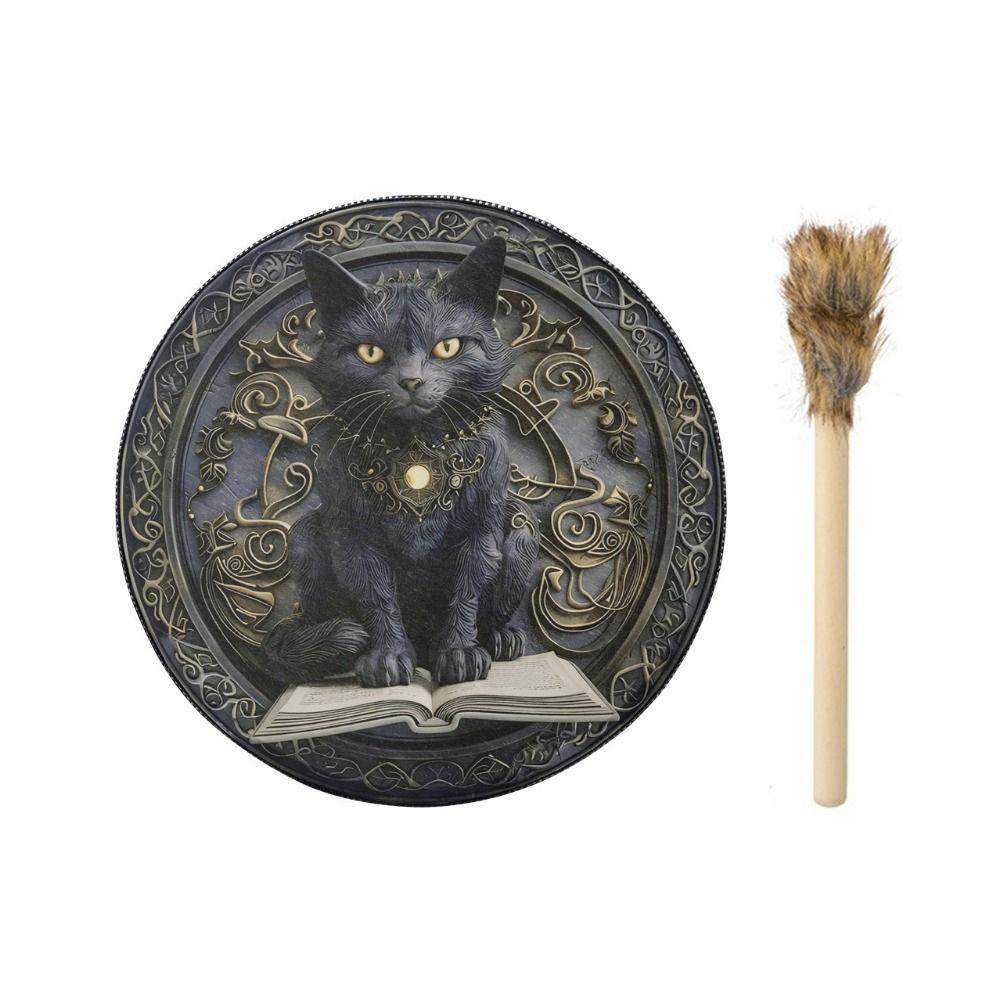 

Handmade Halloween Shaman Drum Witch Castle Spiritual Instrument Drum Halloween Style D