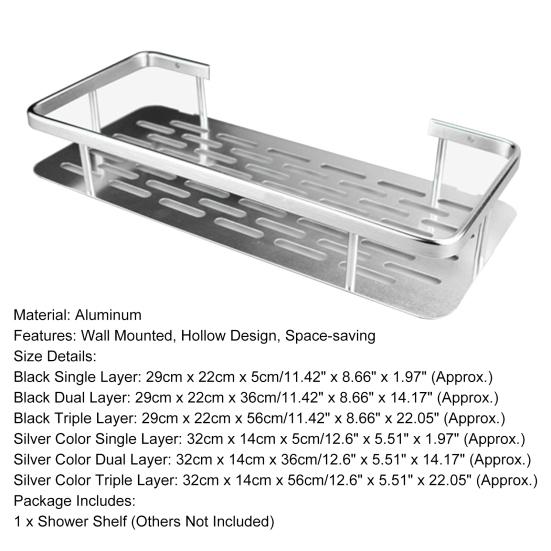 Duschregal Wandmontage Platzsparend Aluminium Ohne Bohren Duschkorb Haushaltswaren
