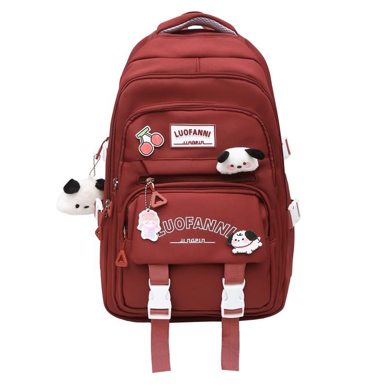 

Младший школьный рюкзак женский рюкзак большой емкости рюкзак красный